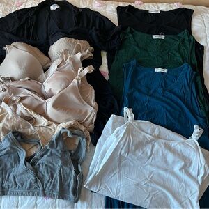 Large bundle of nursing tops